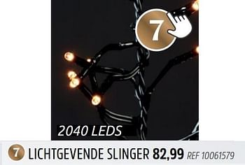 Promoties Lichtgevende slinger 2040 leds - Huismerk - Brico - Geldig van 30/11/2022 tot 29/12/2022 bij Brico