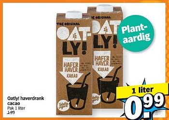 Promoties Oatly! haverdrank cacao - Oatly - Geldig van 29/11/2022 tot 04/12/2022 bij Albert Heijn