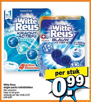 Promoties Witte reus single-packs toiletblokken - Witte reus - Geldig van 29/11/2022 tot 04/12/2022 bij Albert Heijn
