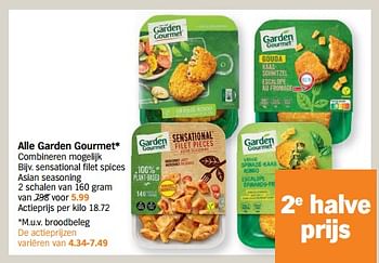 Promoties Sensational filet spices asian seasoning - Garden Gourmet - Geldig van 29/11/2022 tot 04/12/2022 bij Albert Heijn