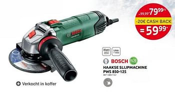 Promoties Bosch haakse slijpmachine pws 850-125 - Bosch - Geldig van 30/11/2022 tot 29/12/2022 bij Brico