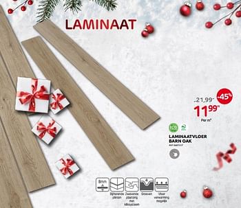 Promoties Laminaatvloer barn oak - Thys - Geldig van 30/11/2022 tot 29/12/2022 bij Brico