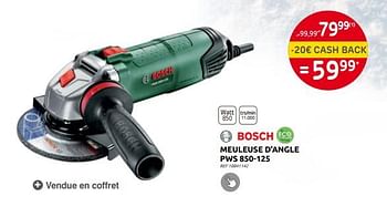Promotions Bosch meuleuse d’angle pws 850-125 - Bosch - Valide de 30/11/2022 à 29/12/2022 chez Brico