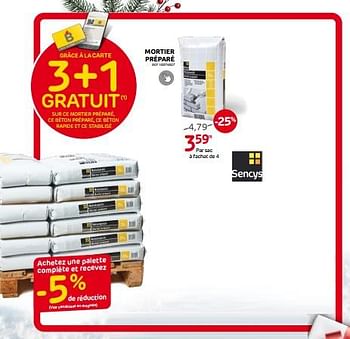 Promotions Mortier préparé - Sencys - Valide de 30/11/2022 à 29/12/2022 chez Brico