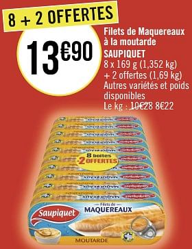 Promotions Filets de maquereaux à la moutarde saupiquet - Saupiquet - Valide de 28/11/2022 à 11/12/2022 chez Géant Casino