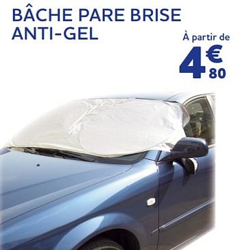 Promotions Bâche pare brise anti-gel - Produit maison - Auto 5  - Valide de 28/11/2022 à 03/01/2023 chez Auto 5