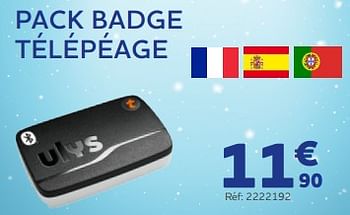 Promotions Pack badge télépéage - Produit maison - Auto 5  - Valide de 28/11/2022 à 03/01/2023 chez Auto 5