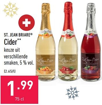 Promoties Cider - ST. Jean Briare - Geldig van 09/12/2022 tot 16/12/2022 bij Aldi