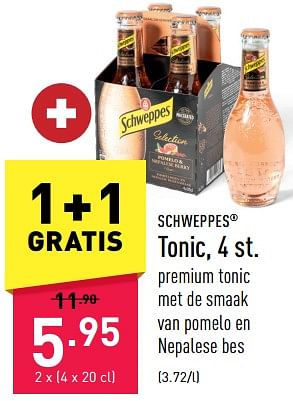 Promoties Tonic - Schweppes - Geldig van 09/12/2022 tot 16/12/2022 bij Aldi