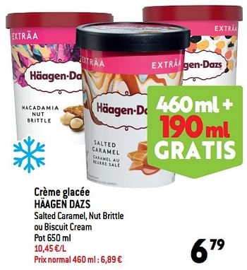 Promotions Crème glacée häagen dazs - Haagen-Dazs - Valide de 30/11/2022 à 06/12/2022 chez Match