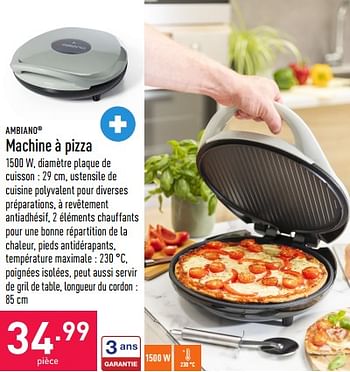 Promotions Ambiano machine à pizza - Ambiano - Valide de 07/12/2022 à 16/12/2022 chez Aldi