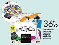 Trivial pursuit décennie decades 2010-2020-Hasbro