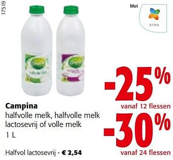 Promoties Campina halfvolle melk lactosevrij - Campina - Geldig van 30/11/2022 tot 13/12/2022 bij Colruyt