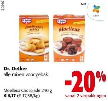 Promoties Dr. oetker moelleux chocolade - Dr. Oetker - Geldig van 30/11/2022 tot 13/12/2022 bij Colruyt