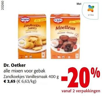Promoties Dr. oetker zandkoekjes vanillesmaak - Dr. Oetker - Geldig van 30/11/2022 tot 13/12/2022 bij Colruyt
