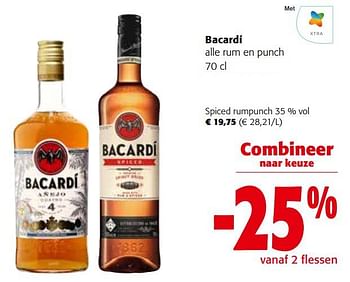 Promoties Bacardí spiced rumpunch - Bacardi - Geldig van 30/11/2022 tot 13/12/2022 bij Colruyt