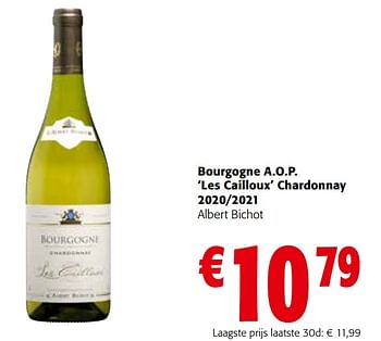 Promoties Bourgogne a.o.p. les cailloux chardonnay 2020-2021 albert bichot - Witte wijnen - Geldig van 30/11/2022 tot 13/12/2022 bij Colruyt