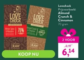 Promoties Almond crunch + cinnamon - Love Chock - Geldig van 28/11/2022 tot 26/12/2022 bij Holland & Barret