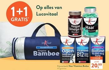 Promoties Haar vitamines bosbes - Lucovitaal - Geldig van 28/11/2022 tot 26/12/2022 bij Holland & Barret