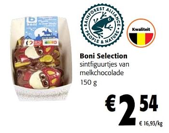 Promoties Boni selection sintfiguurtjes van melkchocolade - Boni - Geldig van 30/11/2022 tot 13/12/2022 bij Colruyt