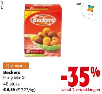 Promoties Beckers party mix xl - Beckers - Geldig van 30/11/2022 tot 13/12/2022 bij Colruyt