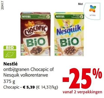 Promoties Nestlé ontbijtgranen chocapic - Nestlé - Geldig van 30/11/2022 tot 13/12/2022 bij Colruyt
