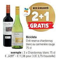 Bicicleta chili reserva chardonnay blanc-Witte wijnen