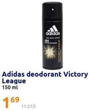Promoties Adidas deodorant victory league - Adidas - Geldig van 30/11/2022 tot 06/12/2022 bij Action