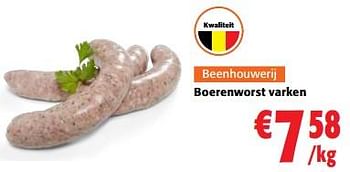Promoties Boerenworst varken - Huismerk - Colruyt - Geldig van 30/11/2022 tot 13/12/2022 bij Colruyt