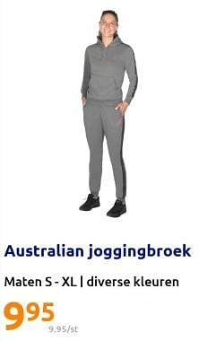 Promoties Australian joggingbroek - Australian - Geldig van 30/11/2022 tot 06/12/2022 bij Action