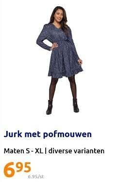 Promoties Jurk met pofmouwen - Huismerk - Action - Geldig van 30/11/2022 tot 06/12/2022 bij Action