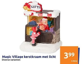Promoties Magic village kerstkraam met licht - Huismerk - Action - Geldig van 30/11/2022 tot 06/12/2022 bij Action