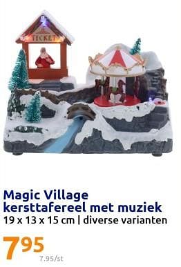 Promoties Magic village kersttafereel met muziek - Huismerk - Action - Geldig van 30/11/2022 tot 06/12/2022 bij Action