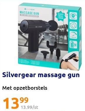 Promoties Silvergear massage gun - Silvergear - Geldig van 30/11/2022 tot 06/12/2022 bij Action