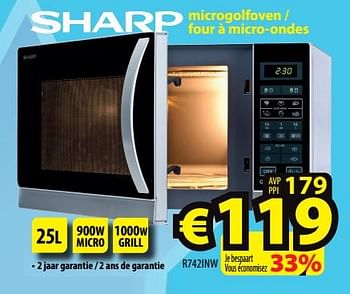 Promoties Sharp microgolfoven - four à micro-ondes r742inw - Sharp - Geldig van 07/12/2022 tot 14/12/2022 bij ElectroStock