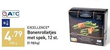 Promoties Bonenrolletjes met spek - Excellence - Geldig van 01/12/2022 tot 31/12/2022 bij Aldi