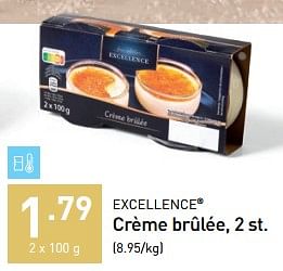 Promoties Crème brûlée - Excellence - Geldig van 01/12/2022 tot 31/12/2022 bij Aldi