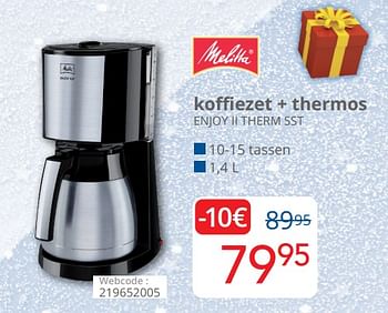 Promoties Melitta koffiezet + thermos enjoy ii therm sst - Melitta - Geldig van 01/12/2022 tot 31/12/2022 bij Eldi