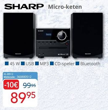 Promoties Sharp micro-keten xl-b512 - Sharp - Geldig van 01/12/2022 tot 31/12/2022 bij Eldi