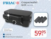 Friac croque-wafel- grill cw-0750-Friac