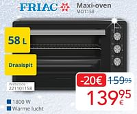 Friac maxi-oven mo1158-Friac