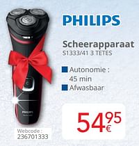 Philips scheerapparaat s1333-41 3 tetes-Philips