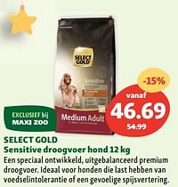 Select gold sensitive droogvoer hond-Select Gold