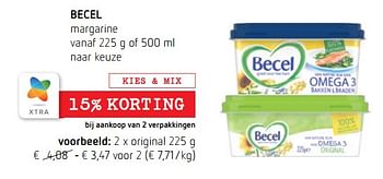 Promotions Becel margarine original - Becel - Valide de 01/12/2022 à 14/12/2022 chez Spar (Colruytgroup)