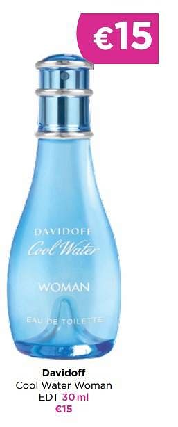 Promoties Davidoff cool water woman edt - Davidoff - Geldig van 01/12/2022 tot 31/12/2022 bij ICI PARIS XL