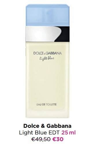 Promoties Dolce + gabbana light blue edt - Dolce & Gabbana - Geldig van 01/12/2022 tot 31/12/2022 bij ICI PARIS XL