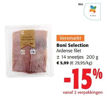 Promoties Boni selection ardense filet - Boni - Geldig van 30/11/2022 tot 13/12/2022 bij Colruyt