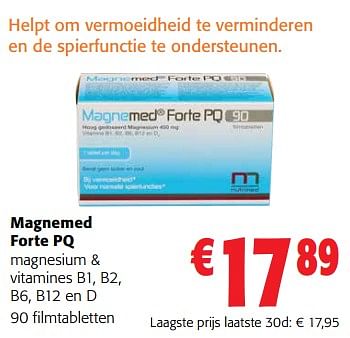 Promoties Magnemed forte pq magnesium + vitamines b1, b2, b6, b12 en d - Nutrimed - Geldig van 30/11/2022 tot 13/12/2022 bij Colruyt