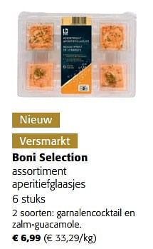 Promoties Boni selection assortiment aperitiefglaasjes - Boni - Geldig van 30/11/2022 tot 13/12/2022 bij Colruyt