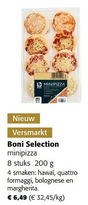 Promoties Boni selection minipizza - Boni - Geldig van 30/11/2022 tot 13/12/2022 bij Colruyt